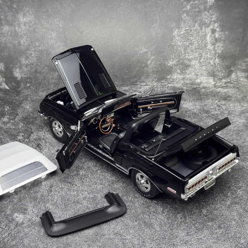 [ACME] 1:18 Ford 1968 Shelby GT500 KR Convertible svart modellbil Die-Cast