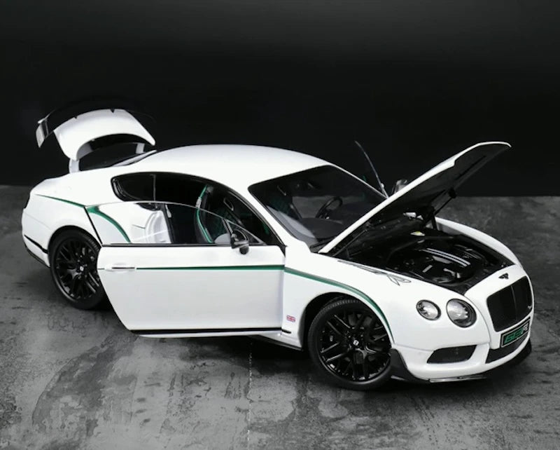 [Almost Real] 1:18 Bentley 2015 Continental GT3-R White Model Car Die-Cast