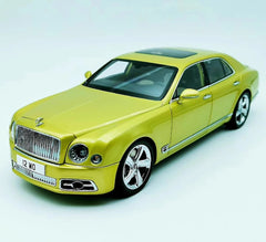 [Almost Real] 1:18 Bentley 2015 Mulsanne Speed Gold Model Car Die-Cast