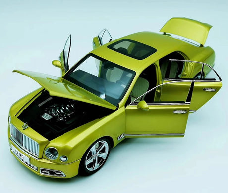 [Almost Real] 1:18 Bentley 2015 Mulsanne Speed Gold Model Car Die-Cast