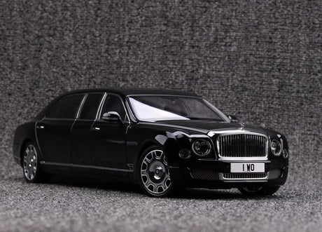 [Almost Real] 1:18 Bentley 2017 Mulsanne Extended Wheelbase Black Model Car Die-Cast