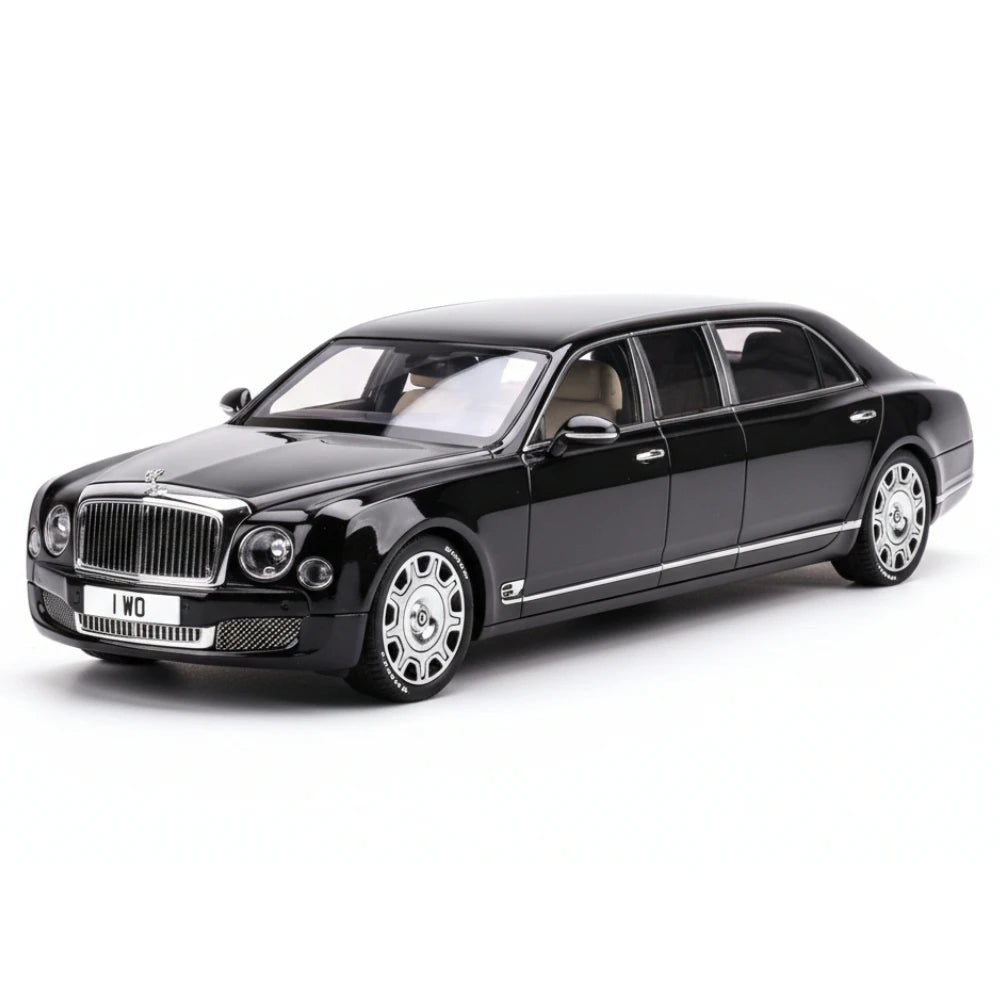 [Almost Real] 1:18 Bentley 2017 Mulsanne Extended Wheelbase Black Model Car Die-Cast