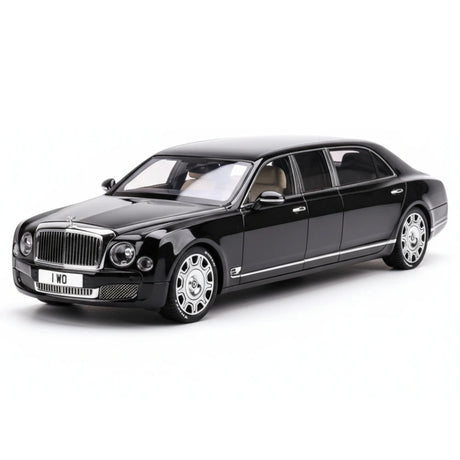 [Almost Real] 1:18 Bentley 2017 Mulsanne Extended Wheelbase Black Model Car Die-Cast