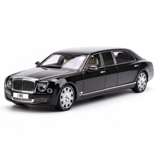 [Almost Real] 1:18 Bentley 2017 Mulsanne Extended Wheelbase Black Model Car Die-Cast