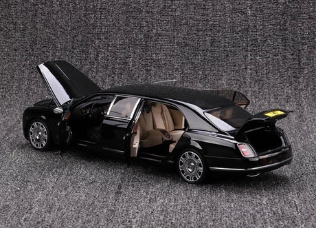 [Almost Real] 1:18 Bentley 2017 Mulsanne Extended Wheelbase Black Model Car Die-Cast