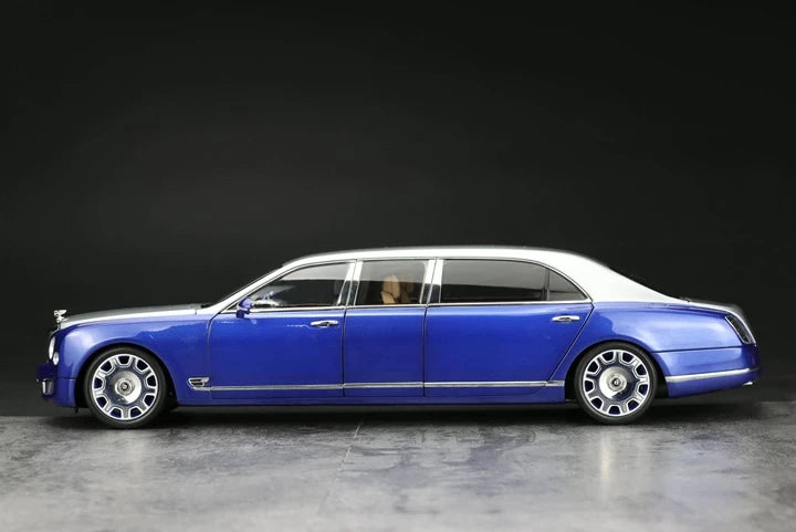 [Almost Real] 1:18 Bentley 2017 Mulsanne Extended Wheelbase Blue Model Car Die-Cast