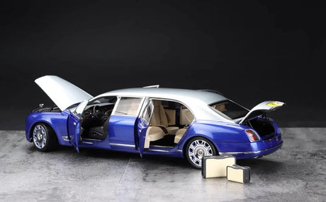 [Almost Real] 1:18 Bentley 2017 Mulsanne Extended Wheelbase Blue Model Car Die-Cast
