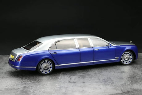 [Almost Real] 1:18 Bentley 2017 Mulsanne Extended Wheelbase Blue Model Car Die-Cast