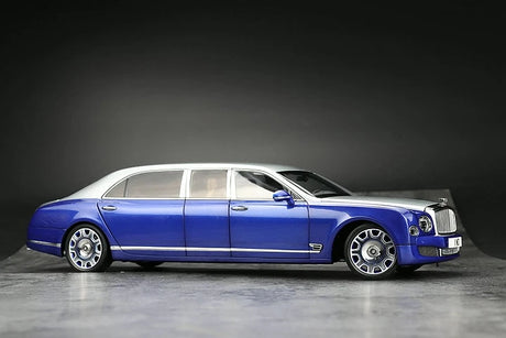 [Almost Real] 1:18 Bentley 2017 Mulsanne Extended Wheelbase Blue Model Car Die-Cast