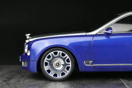 [Almost Real] 1:18 Bentley 2017 Mulsanne Extended Wheelbase Blue Model Car Die-Cast
