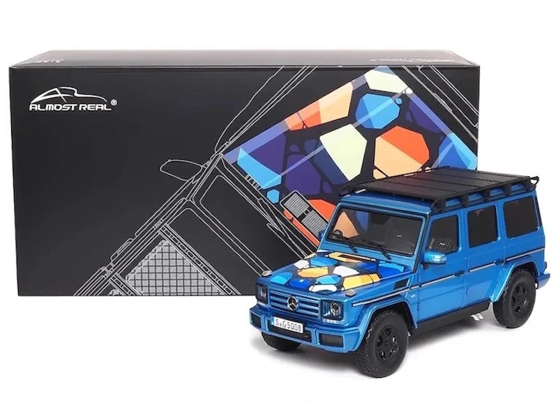 [Almost Real] 1:18 Mercedes-Benz 2018 G-Class G500 W463 Blue Model Car Die-Cast