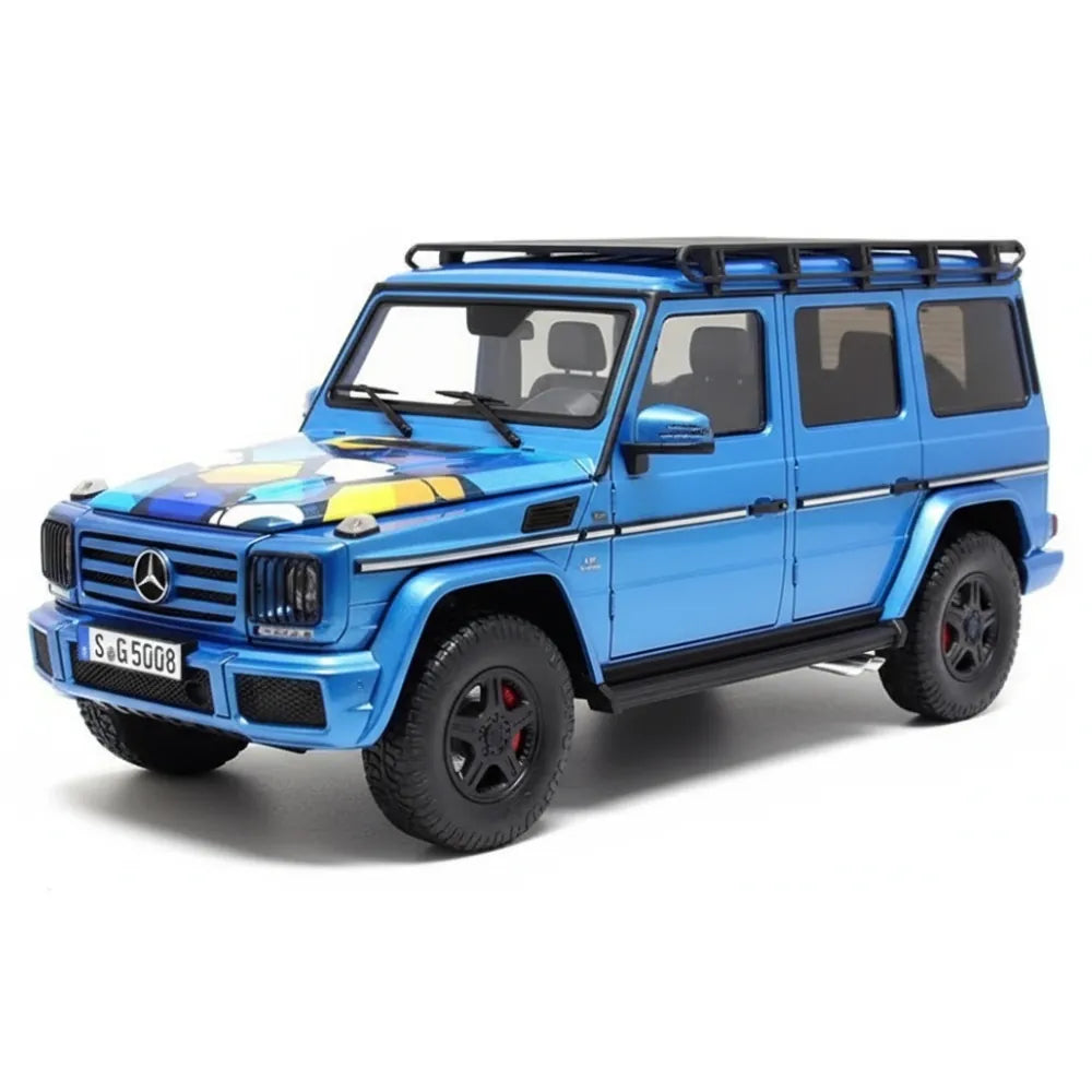[Almost Real] 1:18 Mercedes-Benz 2018 G-Class G500 W463 Blue Model Car Die-Cast