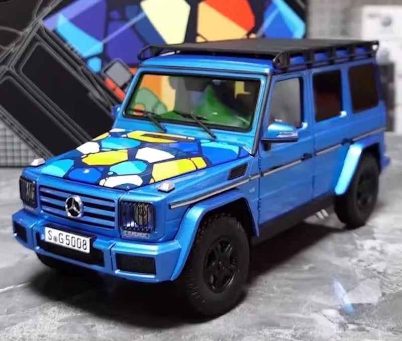 [Almost Real] 1:18 Mercedes-Benz 2018 G-Class G500 W463 Blue Model Car Die-Cast