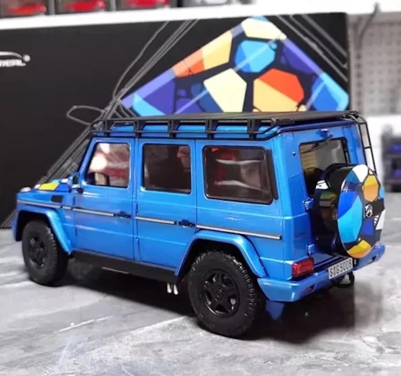 [Almost Real] 1:18 Mercedes-Benz 2018 G-Class G500 W463 Blue Model Car Die-Cast