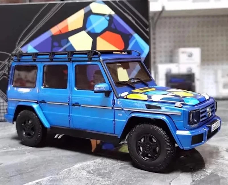 [Almost Real] 1:18 Mercedes-Benz 2018 G-Class G500 W463 Blue Model Car Die-Cast