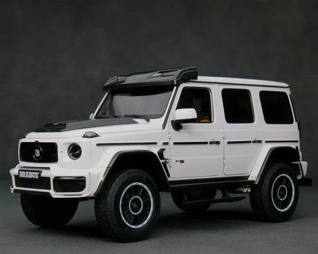 [Almost Real] 1:18 Mercedes-Benz 2023 G63 AMG 4x4 Brabus 800 White Model Car Die-Cast