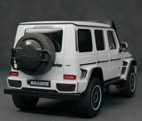 [Almost Real] 1:18 Mercedes-Benz 2023 G63 AMG 4x4 Brabus 800 White Model Car Die-Cast