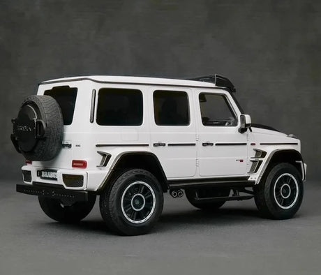 [Almost Real] 1:18 Mercedes-Benz 2023 G63 AMG 4x4 Brabus 800 White Model Car Die-Cast