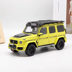 [Almost Real] 1:18 Mercedes-Benz 2023 G63 AMG 4x4 Brabus 800 Yellow Model Car Die-Cast