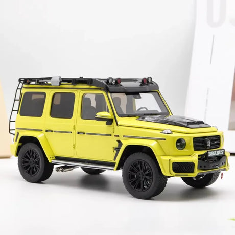 [Almost Real] 1:18 Mercedes-Benz 2023 G63 AMG 4x4 Brabus 800 Yellow Model Car Die-Cast