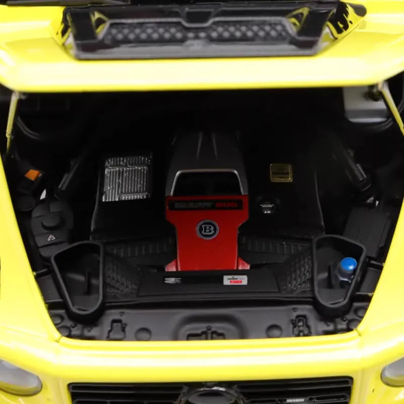 [Almost Real] 1:18 Mercedes-Benz 2023 G63 AMG 4x4 Brabus 800 Yellow Model Car Die-Cast