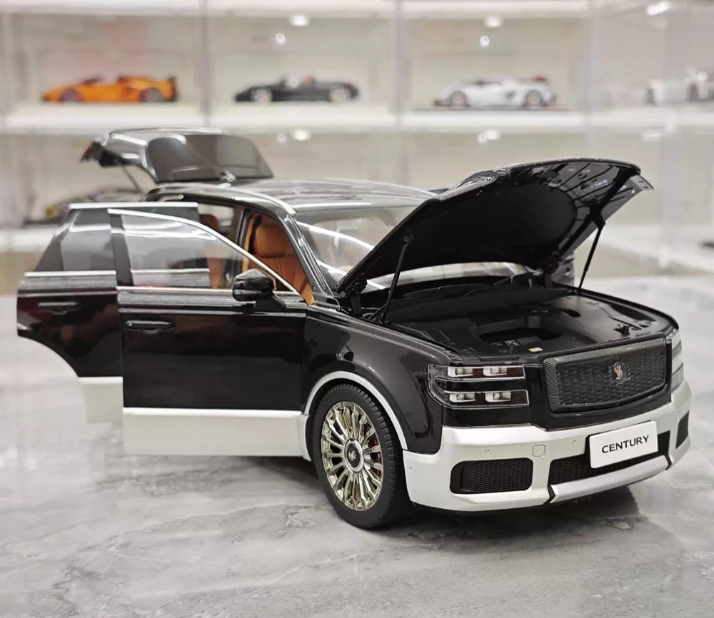 [Almost Real] 1:18 Toyota 2023 Century SUV Black Model Car Die-Cast
