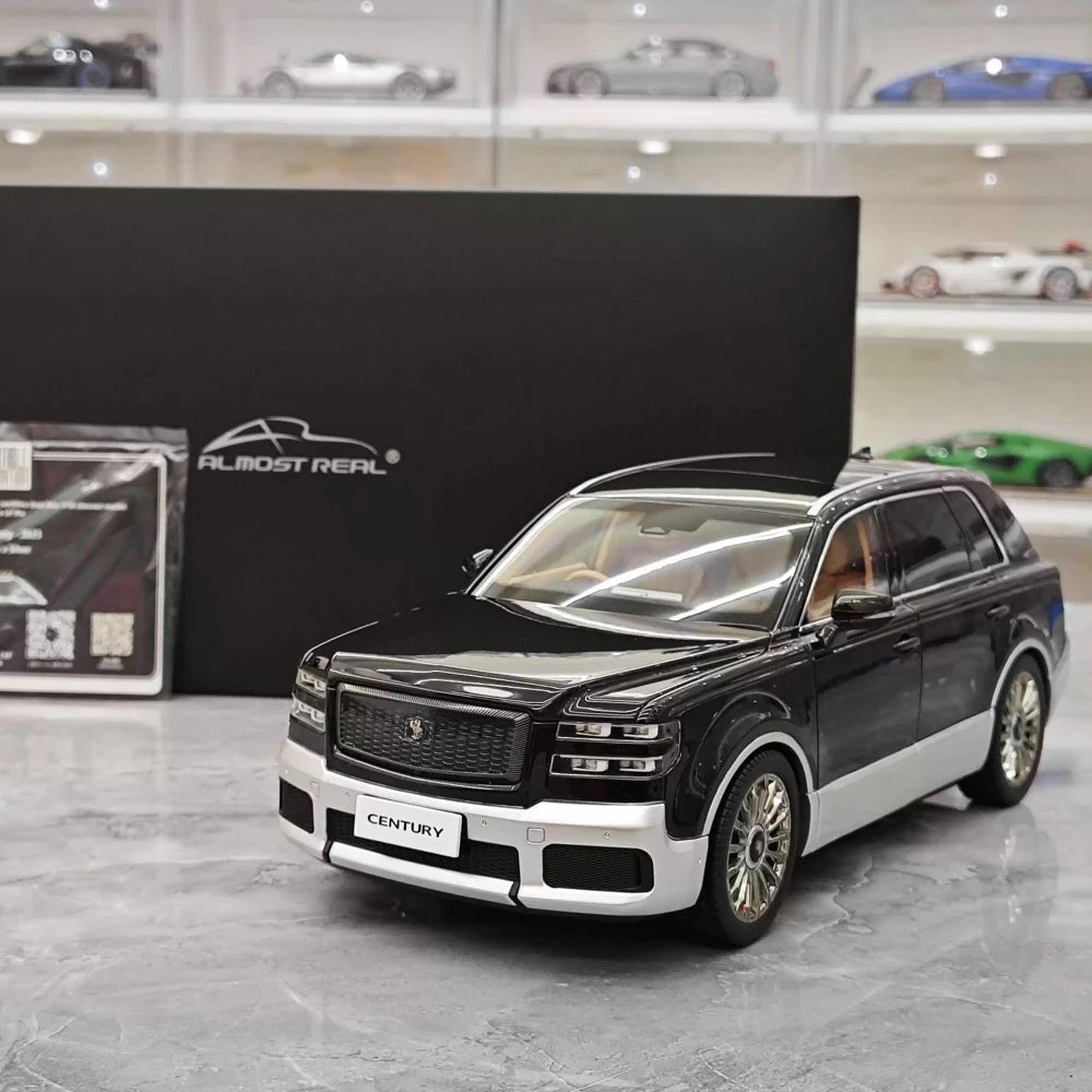 [Almost Real] 1:18 Toyota 2023 Century SUV Black Model Car Die-Cast