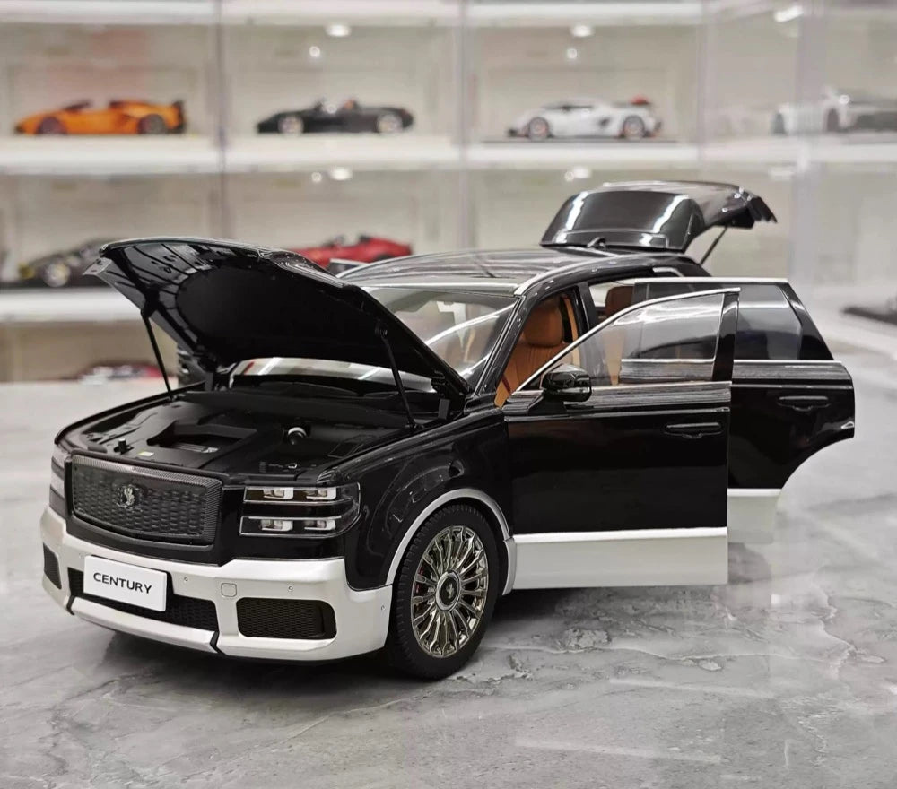 [Almost Real] 1:18 Toyota 2023 Century SUV Black Model Car Die-Cast