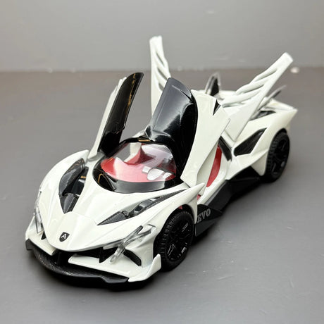 Apollo 2022 Project Evo White 1:32 – Modèle d’exposition en métal moulé sous pression
