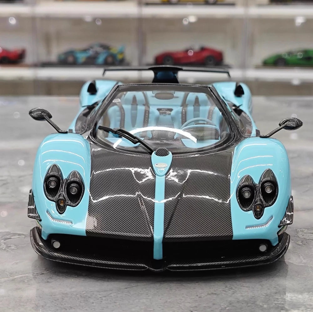 [Almost Real] 1:18 Pagani 2009 Zonda Uno Roadster blu modellino di auto Die-Cast