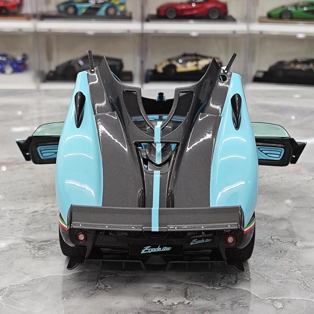[Almost Real] 1:18 Pagani 2009 Zonda Uno Roadster blu modellino di auto Die-Cast
