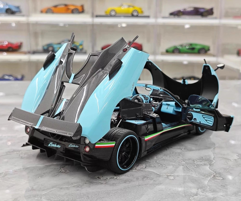 [Almost Real] 1:18 Pagani 2009 Zonda Uno Roadster blauw modelauto Die-Cast
