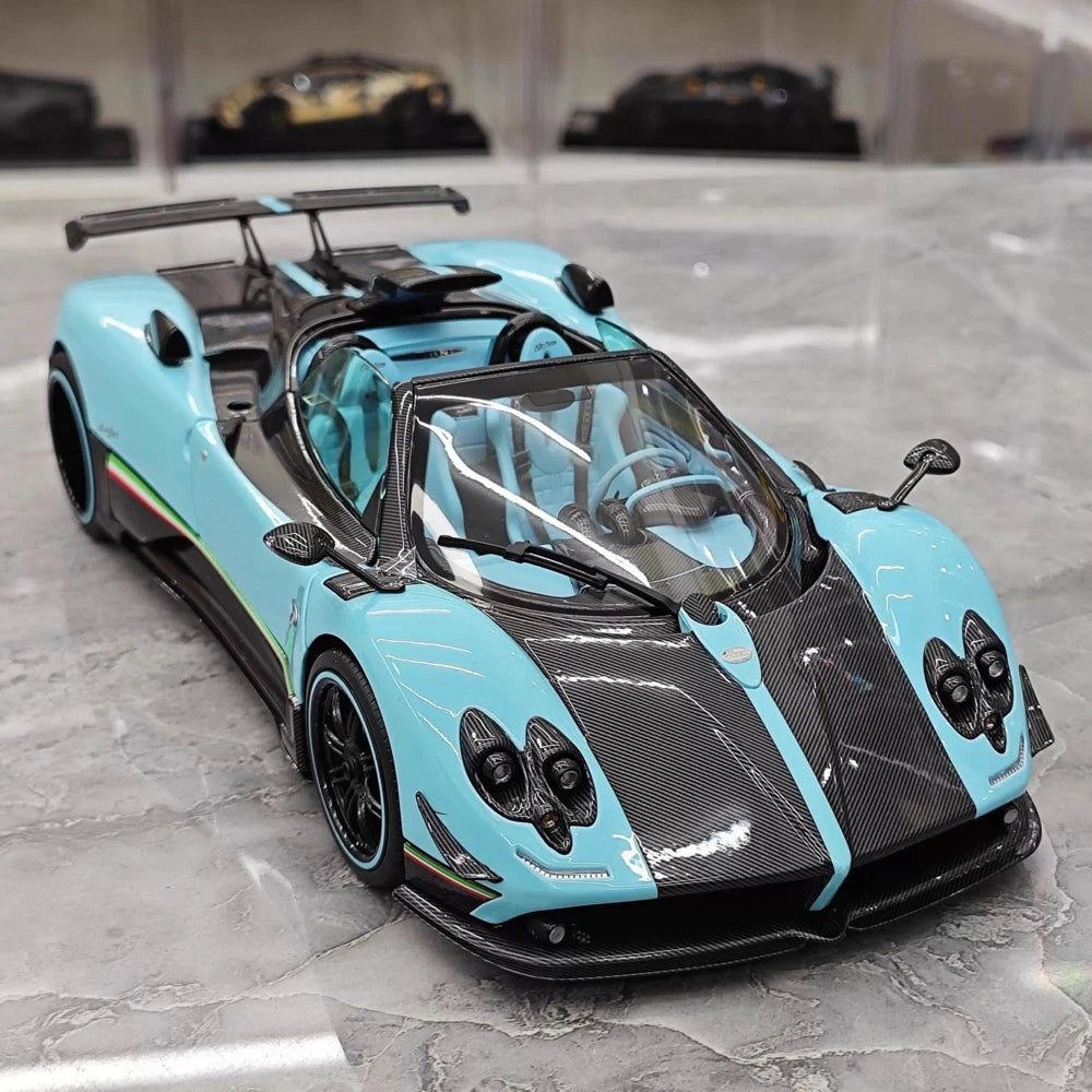 [Almost Real] 1:18 Pagani 2009 Zonda Uno Roadster blu modellino di auto Die-Cast
