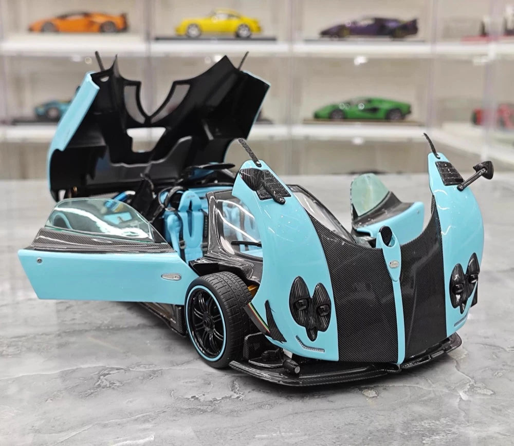 [Almost Real] 1:18 Pagani 2009 Zonda Uno Roadster blu modellino di auto Die-Cast