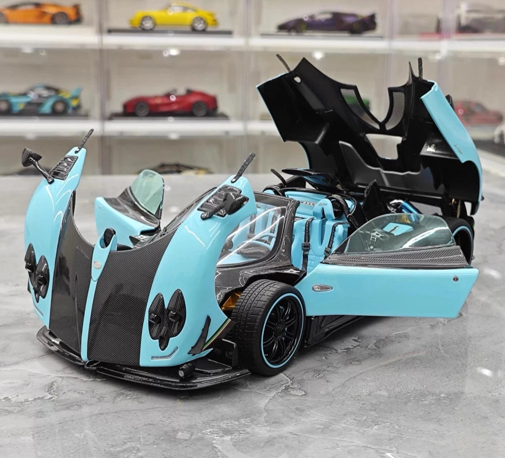 [Almost Real] 1:18 Pagani 2009 Zonda Uno Roadster blu modellino di auto Die-Cast