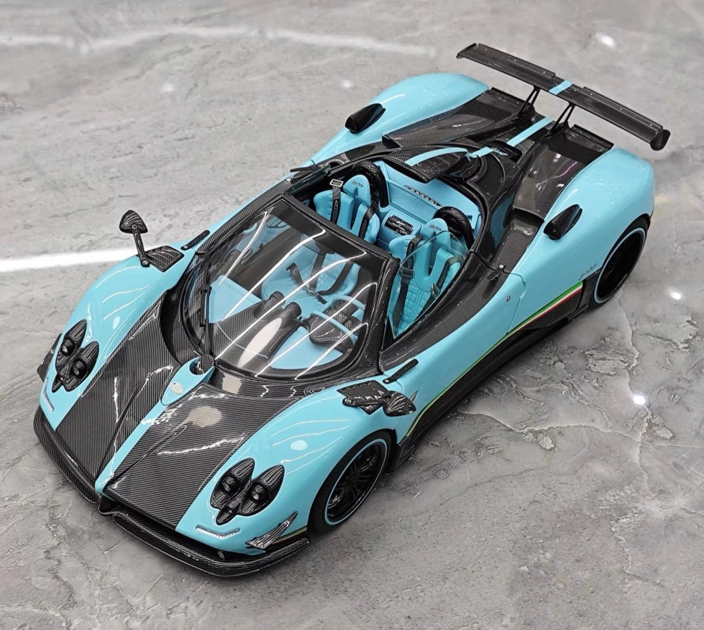 [Almost Real] 1:18 Pagani 2009 Zonda Uno Roadster blu modellino di auto Die-Cast