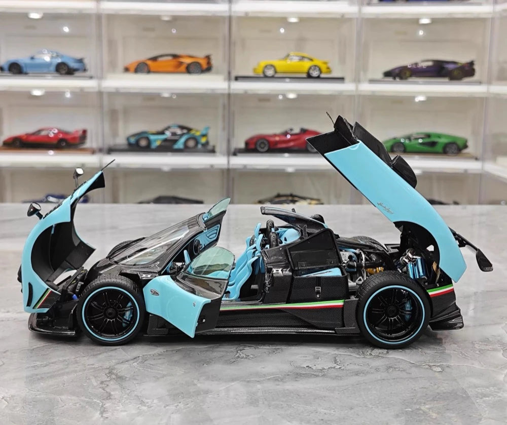 [Almost Real] 1:18 Pagani 2009 Zonda Uno Roadster blu modellino di auto Die-Cast