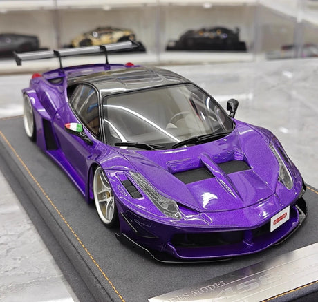 [Ares Model] 1:18 Ferrari 2010 458 GT Widebody Purple Model Car Resin