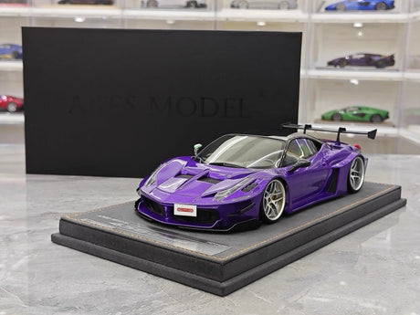 [Ares Model] 1:18 Ferrari 2010 458 GT Widebody Purple Model Car Resin