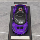 [Ares modello] 1:18 Ferrari 2010 458 GT Widebody viola modellino di auto resina