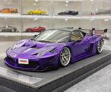 [Ares modello] 1:18 Ferrari 2010 458 GT Widebody viola modellino di auto resina