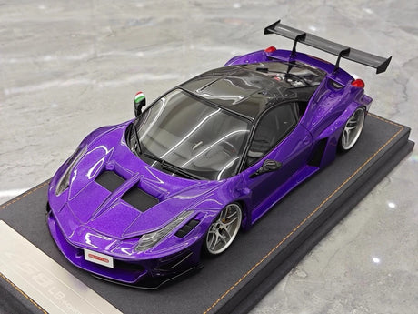 [Ares Model] 1:18 Ferrari 2010 458 GT Widebody Purple Model Car Resin
