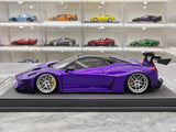 [Ares modello] 1:18 Ferrari 2010 458 GT Widebody viola modellino di auto resina