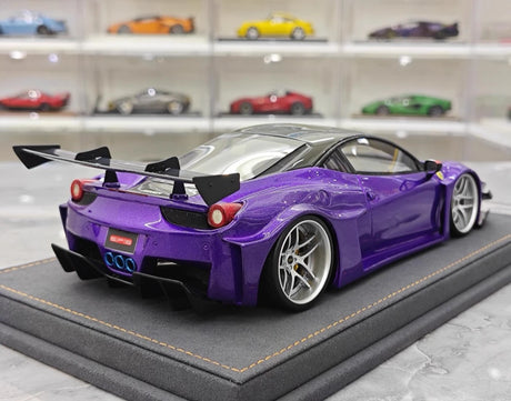 [Ares Model] 1:18 Ferrari 2010 458 GT Widebody Purple Model Car Resin