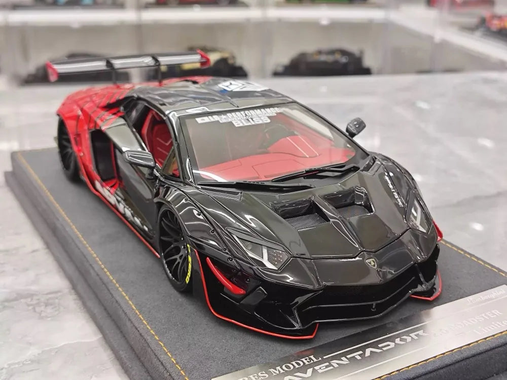 [Ares Model] 1:18 Lamborghini 2022 Aventador 2.0 Roadster Advan Livery Model Car Resin
