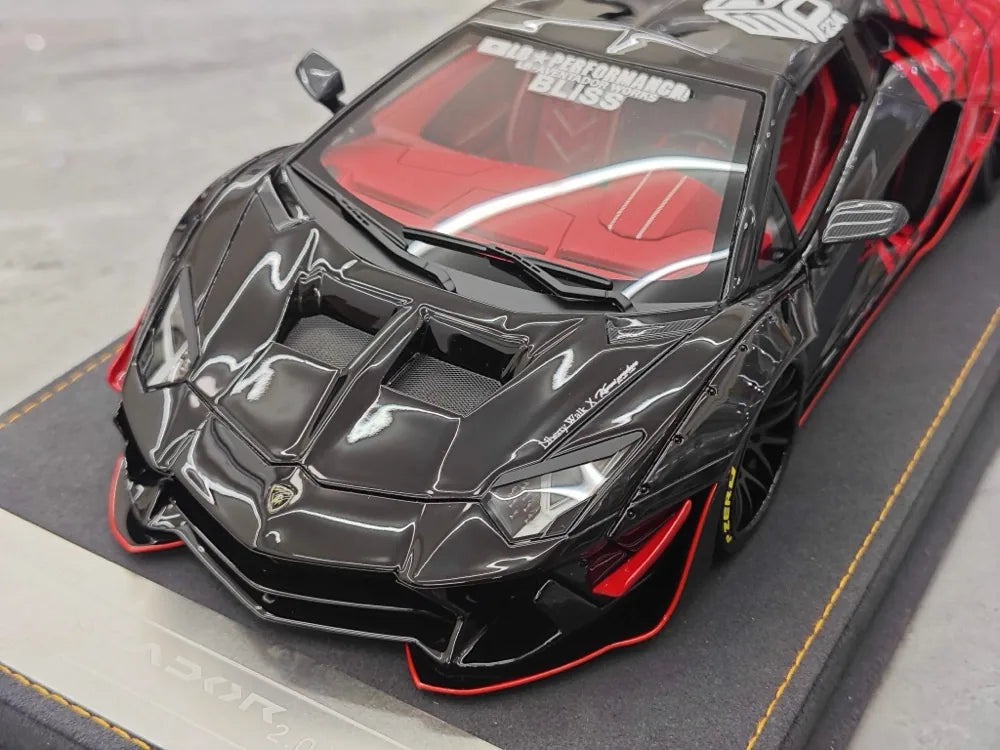 [Ares Model] 1:18 Lamborghini 2022 Aventador 2.0 Roadster Advan Livery Model Car Resin