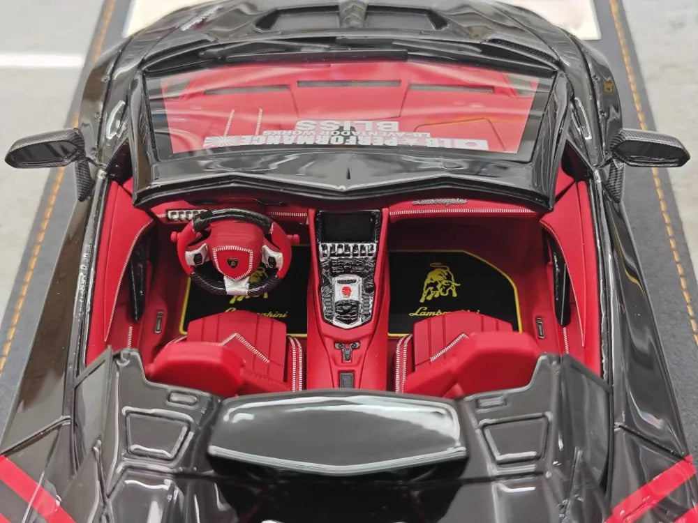 [Ares Model] 1:18 Lamborghini 2022 Aventador 2.0 Roadster Advan Livery Model Car Resin