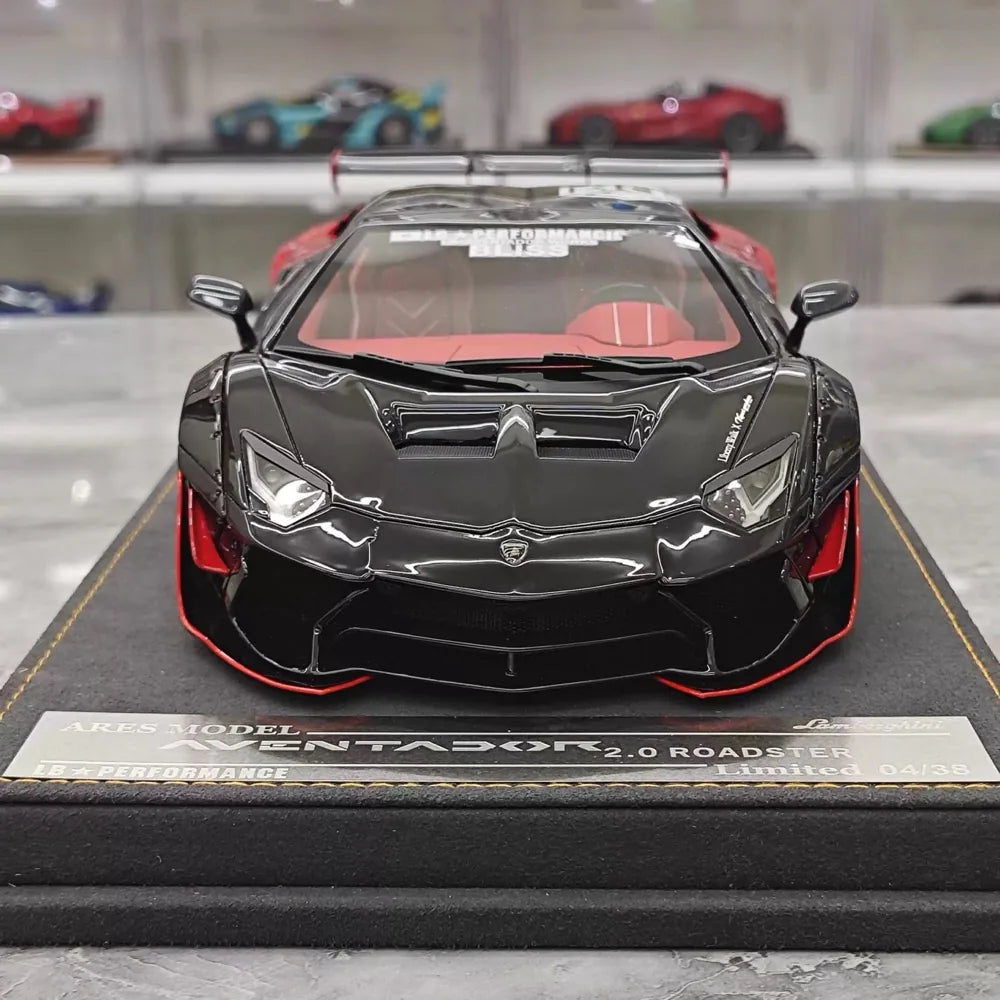 [Ares Model] 1:18 Lamborghini 2022 Aventador 2.0 Roadster Advan Livery Model Car Resin