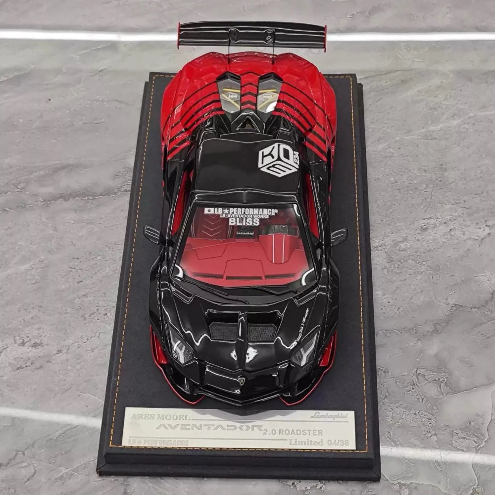 [Ares Model] 1:18 Lamborghini 2022 Aventador 2.0 Roadster Advan Livery Model Car Resin
