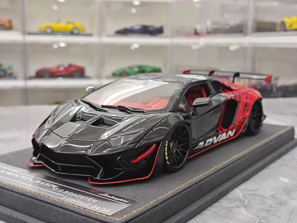 [Ares modello] 1:18 Lamborghini 2022 Aventador 2.0 Roadster Advan Livery modellino di auto resina